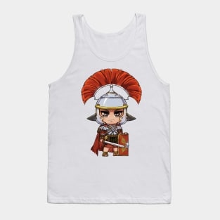 Cute Red Roman Empire Centurion - Soldier Warrior History Tank Top